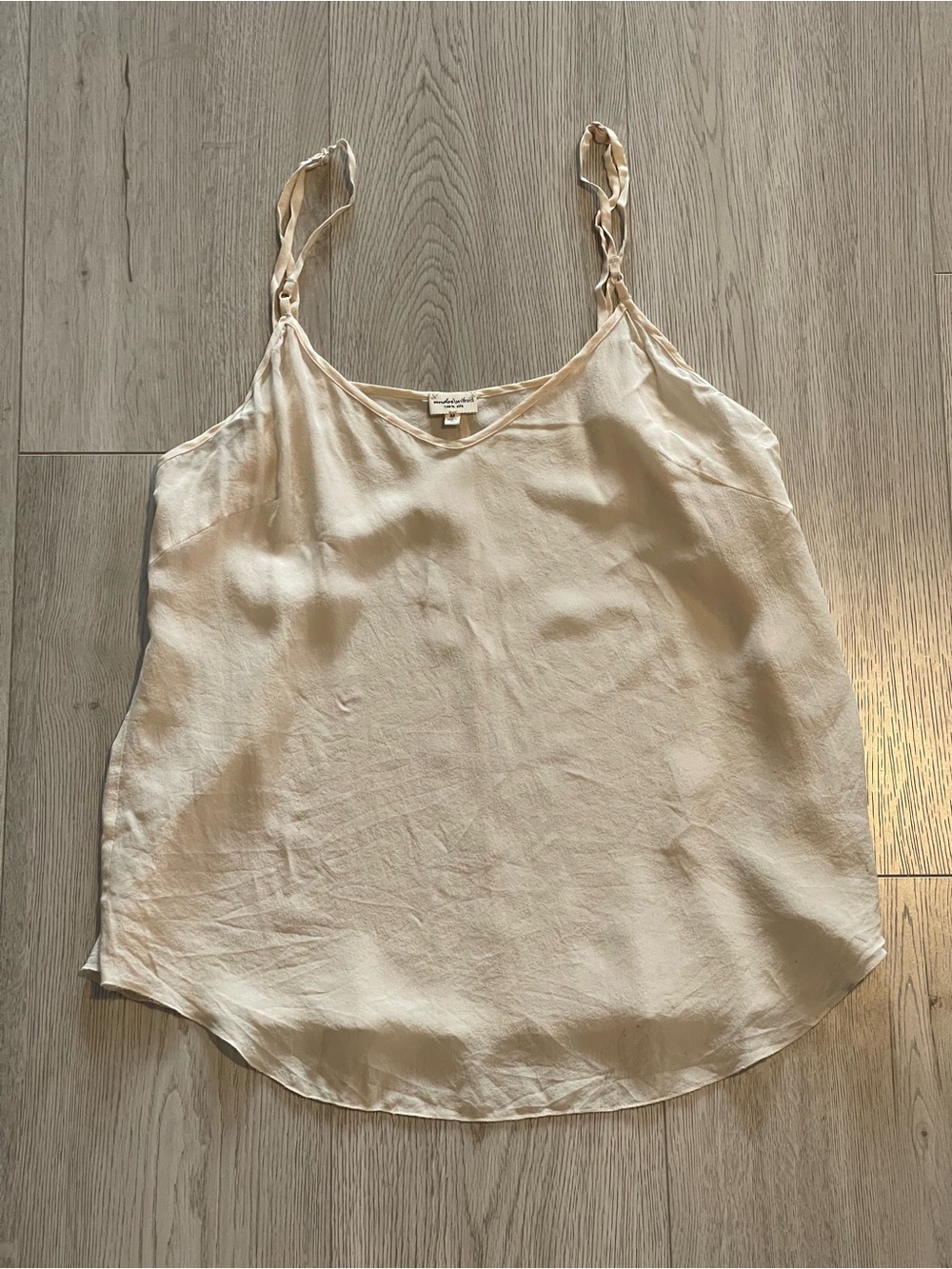 Aritzia Wilfred 100% Silk Cream Camisole Slip Top